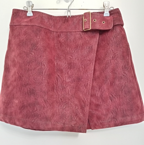 Free People Dresses & Skirts - Free People Ari Wrap Skirt Wine Size 12